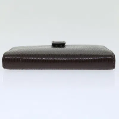 Pre-owned Louis Vuitton Agenda Cover Black Leather Wallet  ()