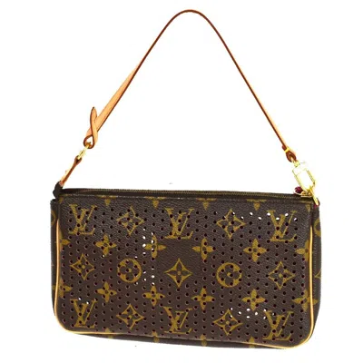 Pre-owned Louis Vuitton Aubagne Brown Canvas Clutch Bag ()