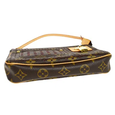 Pre-owned Louis Vuitton Aubagne Brown Canvas Clutch Bag ()