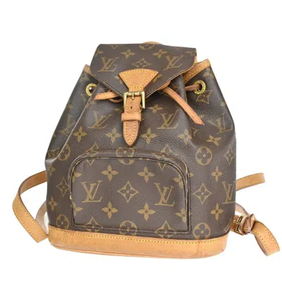 LOUIS VUITTON Pre-owned Montsouris Brown Canvas Backpack Bag ()