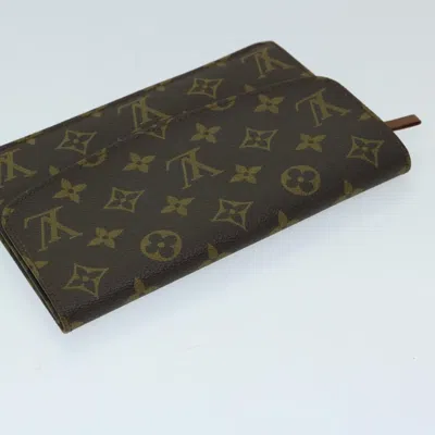 Pre-owned Louis Vuitton Pochette Rabat Brown Canvas Clutch Bag ()