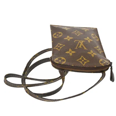 Pre-owned Louis Vuitton Pochette Secret Brown Canvas Shoulder Bag ()