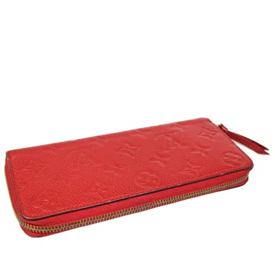 Pre-owned Louis Vuitton Zippy Red Leather Wallet  ()