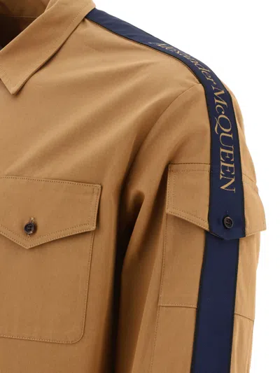 Shop Alexander Mcqueen Alexander Mc Queen Overshirt Jacket With Logo Detail