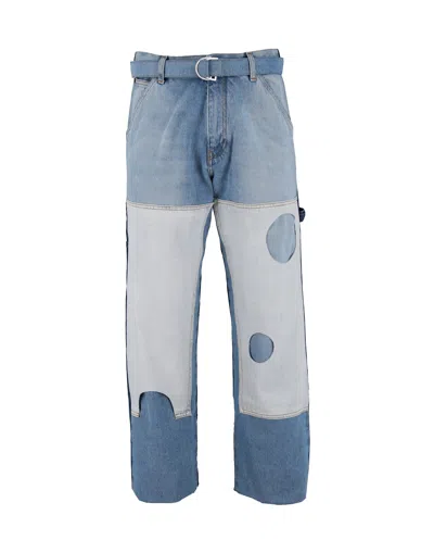 Shop Off-white Meteor Denim Carpenter Pants In Blue