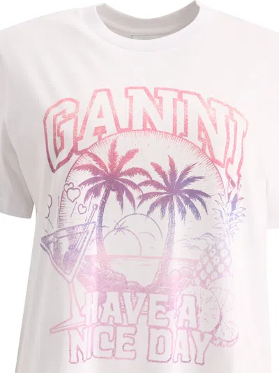Shop Ganni "have A Nice Day" T Shirt