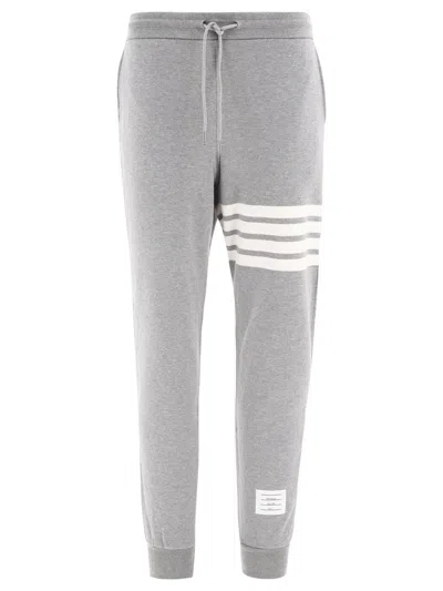 Shop Thom Browne "4 Bar" Joggers