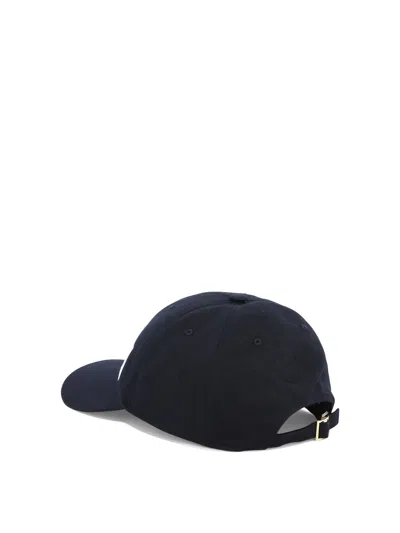 Shop Thom Browne Baseball Cap With Logo Patch