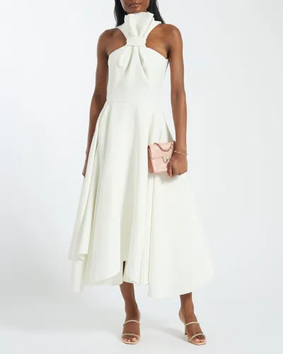 Shop Maticevski 'le Baiser' High Neck Maxi Dress In White