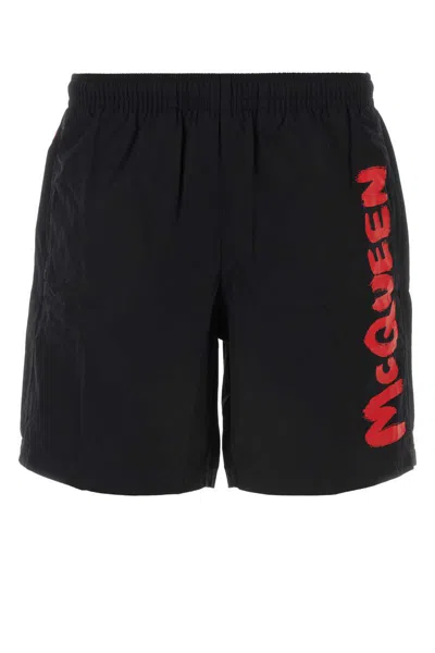 Shop Alexander Mcqueen Swimsuits In Black
