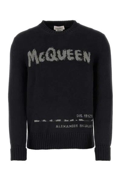 Shop Alexander Mcqueen Knitwear In Grey