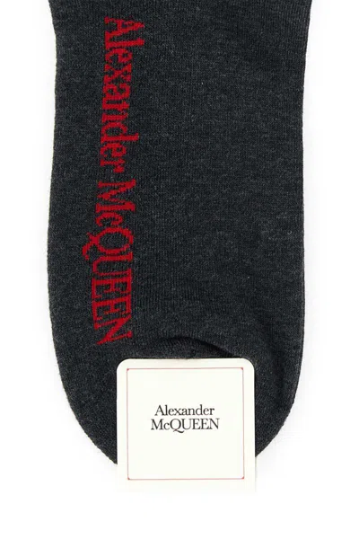 Shop Alexander Mcqueen Socks In Grey