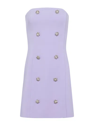 Shop L Agence Felda Bustier Mini Dress In Pale Lilac