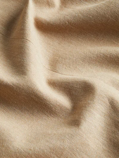 Shop L Agence Hadleigh Linen-cotton Short In Sand