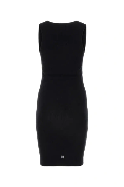 Shop Givenchy Woman Black Stretch Cotton Mini Dress
