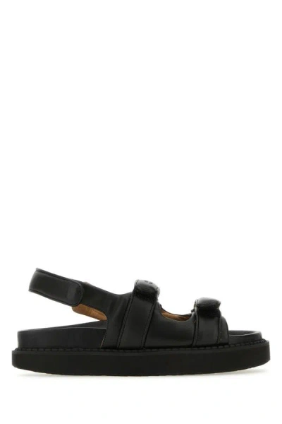 Shop Isabel Marant Woman Black Leather Madee Sandals