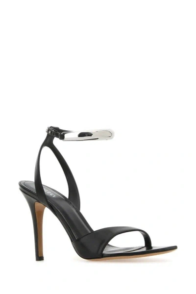 Shop Isabel Marant Woman Black Leather Yluan Sandals