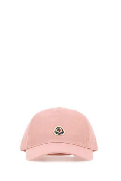 Shop Moncler Woman Pink Cotton Baseball Cap