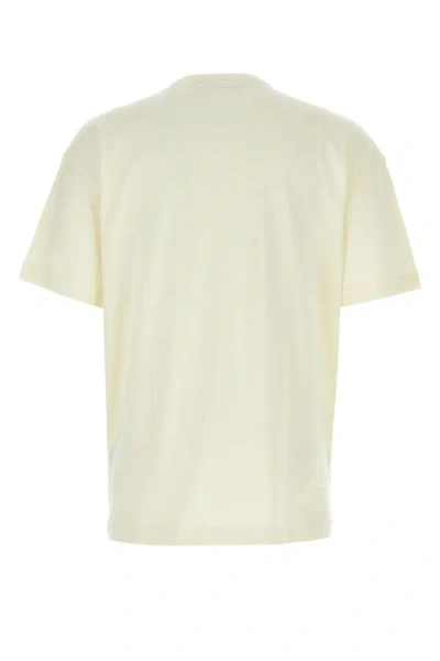 Shop Palm Angels Man White Cotton Oversize T-shirt