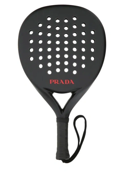 Shop Prada Unisex Paddle Racket In Black