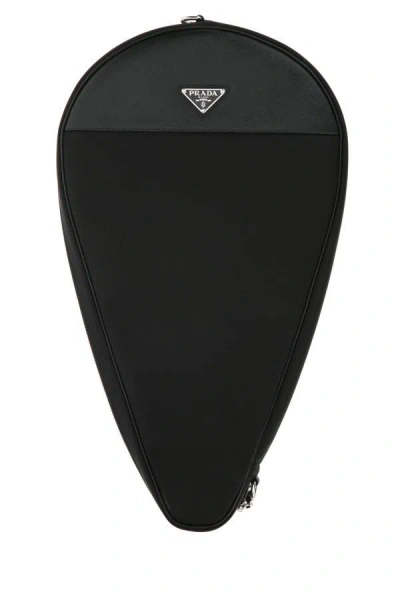 Shop Prada Unisex Paddle Racket In Black