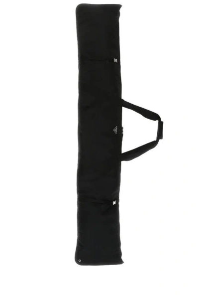 Prada Woman Black Re-nylon Ski Bag In Black