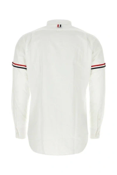 Shop Thom Browne Man White Piquet Shirt
