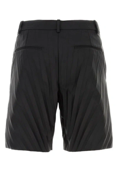 Shop Valentino Garavani Man Black Nylon Bermuda Shorts