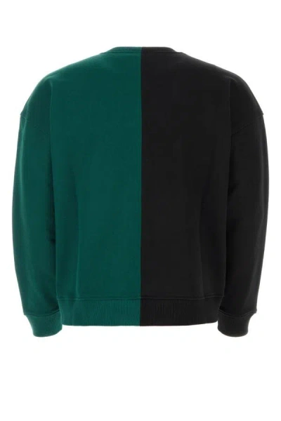 Shop Valentino Garavani Man Two-tone Cotton Oversize Sweatshirt In Multicolor