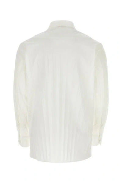 Shop Valentino Garavani Man White Tech Nylon Oversize Shirt