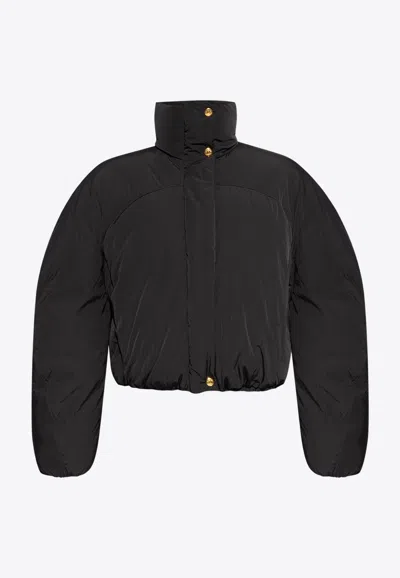 Jacquemus La Doudoune Courte Caraco Down Jacket In Black