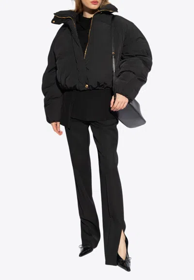 Jacquemus La Doudoune Courte Caraco Down Jacket In Black