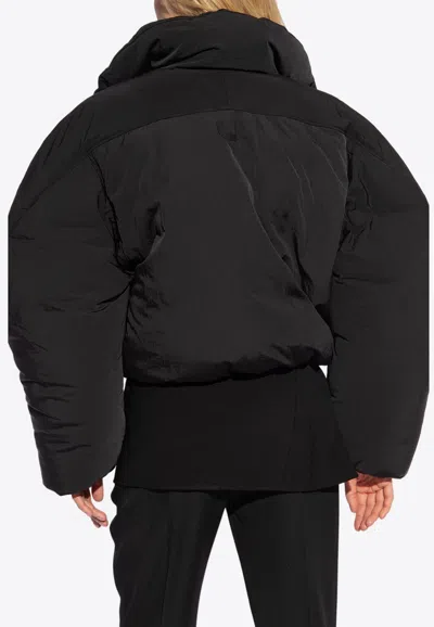 Jacquemus La Doudoune Courte Caraco Down Jacket In Black