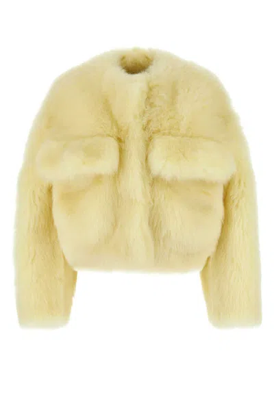 Shop Bottega Veneta Furs In Yellow