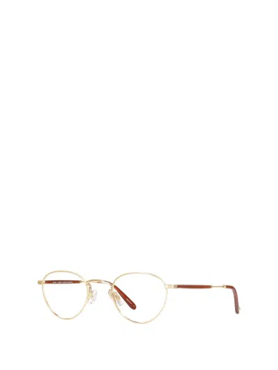 Shop Garrett Leight Eyeglasses In Gold-caramel Laminate
