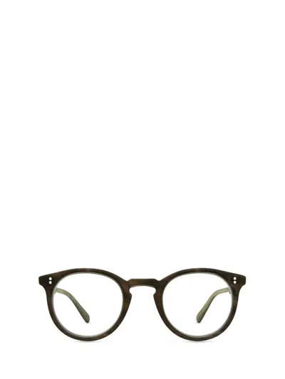 Shop Mr Leight Mr. Leight Eyeglasses In Matte Olive Laminate-pewter