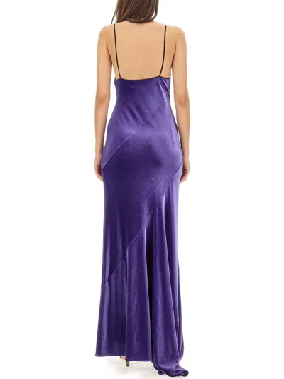 Shop Philosophy Di Lorenzo Serafini Long Dress In Purple