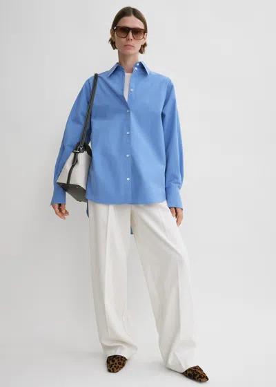 Totême Kimono-sleeve Poplin Button-down Shirt In Cornflower