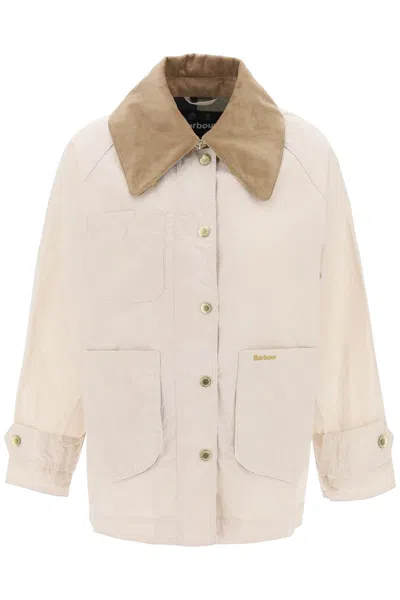Shop Barbour Double-breasted Trench Coat For In Neutral
