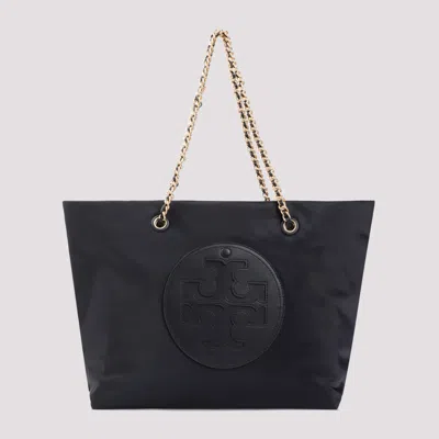 Shop Tory Burch Black Ella Chain Nylon Tote Bag