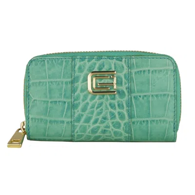 Shop Cavalli Class Chic Turquoise Leather Keyholder
