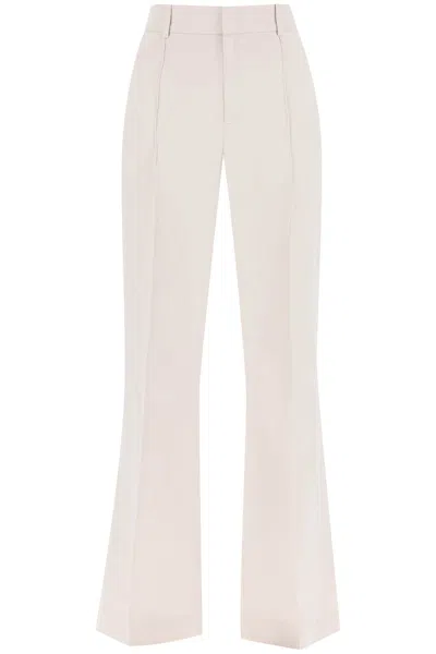 Shop Polo Ralph Lauren Cotton Bootcut Pants In Bianco