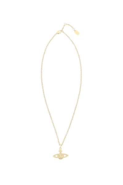 Shop Vivienne Westwood Mini Bas Relief Pendant Necklace In Gold