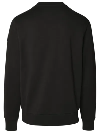 Shop Moncler Black Cotton Sweatshirt