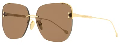 Shop Isabel Marant Women's Square Sunglasses Im0082s 00070 Gold 65mm In Multi