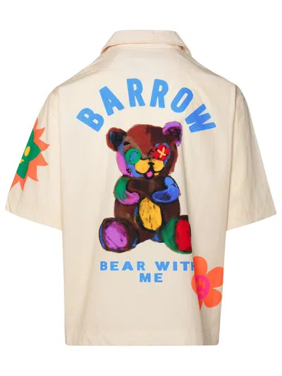 Shop Barrow Ivory Cotton Shirt
