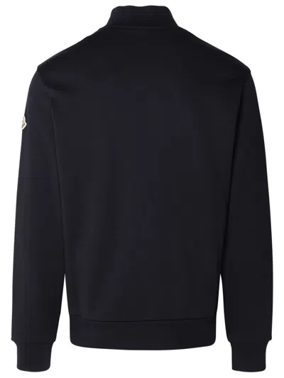 Shop Moncler Navy Cotton Sweatshirt