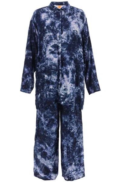 Shop Sun Chasers Cotton Shirt And Pants Set In 蓝色的