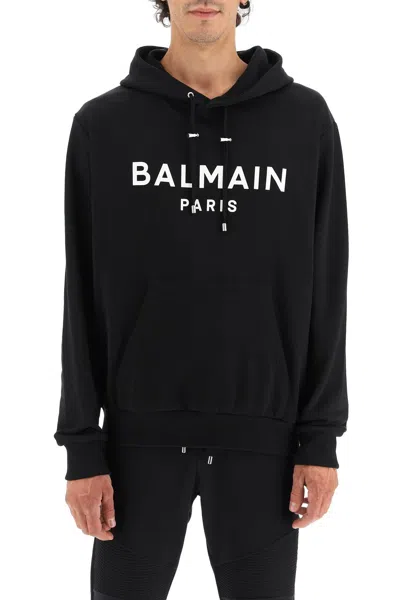 Shop Balmain Logo Hoodie In Multi