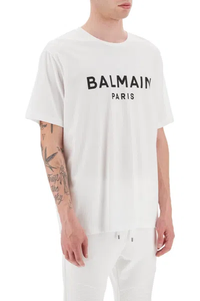 Shop Balmain Logo Print T-shirt In Multi